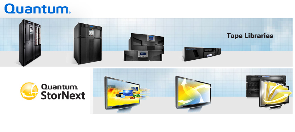 Quantum |  Stornext & Tape Libraries. Over the past 30 years, Quantum has become the global leader in backup, recovery, and archive.